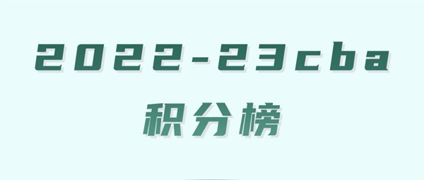 2022-23cba积分排名-cba积分榜单介绍