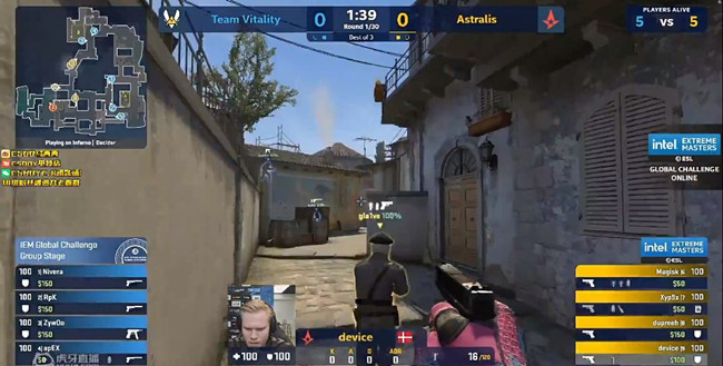 IEM全球挑战赛vitality vs Astralis小组赛2020视频回顾