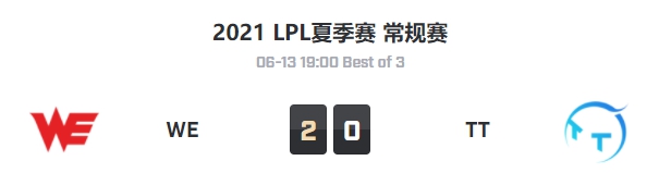 WE vs TT 2021LPL夏季赛常规赛视频回顾