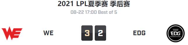 WE vs EDG 2021LPL夏季赛季后赛视频回顾